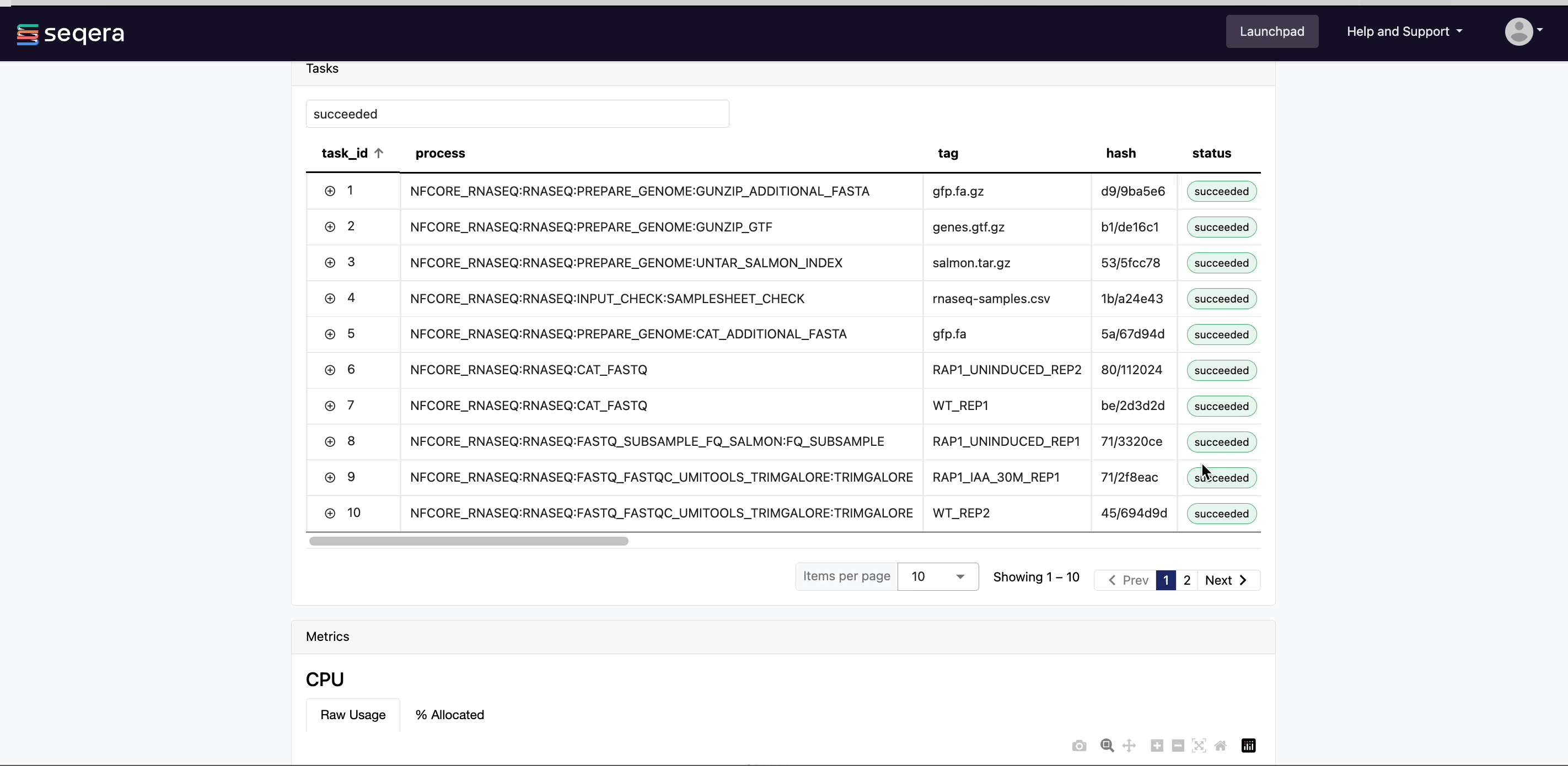 Task Data Explorer